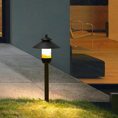 Modern Minimalist Umbrella Waterproof Aluminum Marble LED Outdoor Light For Garden