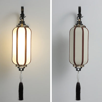 Traditional Chinese Copper Lantern Design 1-Light Wall Sconce Lamp For Hallway