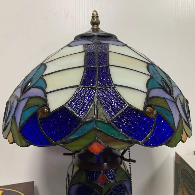 Tiffany Exquisite European Style Stained Glass 3-Light Table Lamp