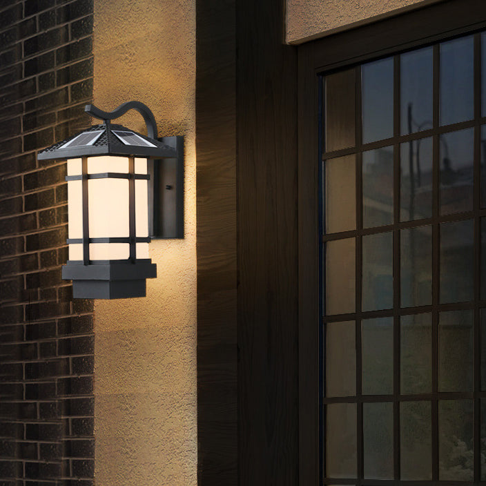 Industrial Solar Waterproof LED Outdoor Patio Landscape Wall Sconce Lamp