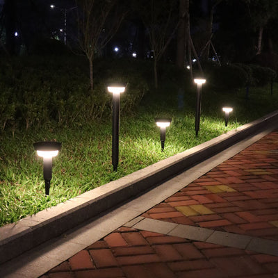 Modern Simplicity Waterproof Solar Round Aluminum Acrylic Outdoor Lights For Garden