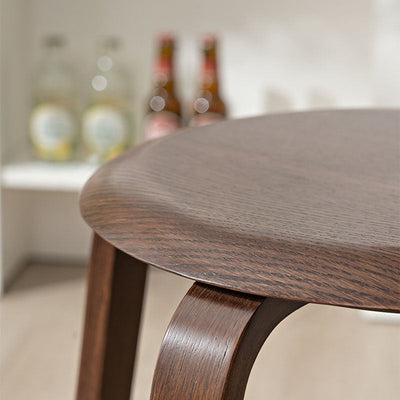 Modern Minimalist Round Cushion Solid Wood Dining Chair Backrest For Dining Room