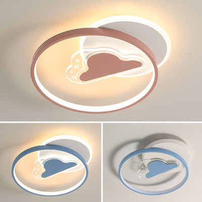 Contemporary Creative Acrylic Airplane Iron LED Flush Mount Ceiling Light For Bedroom