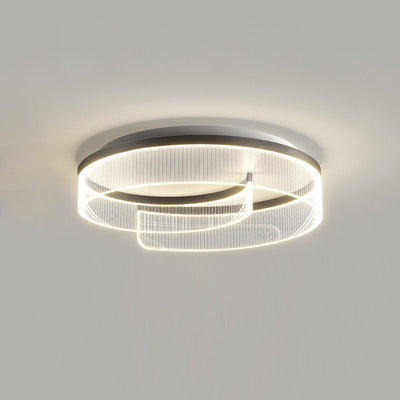 Modern Minimalist Round Acrylic Iron Aluminum LED Flush Mount Ceiling Light For Living Room