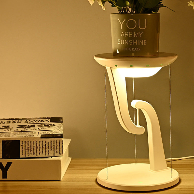 Contemporary Creative Suspended Wireless Charging PC USB LED Table Lamp For Bedroom