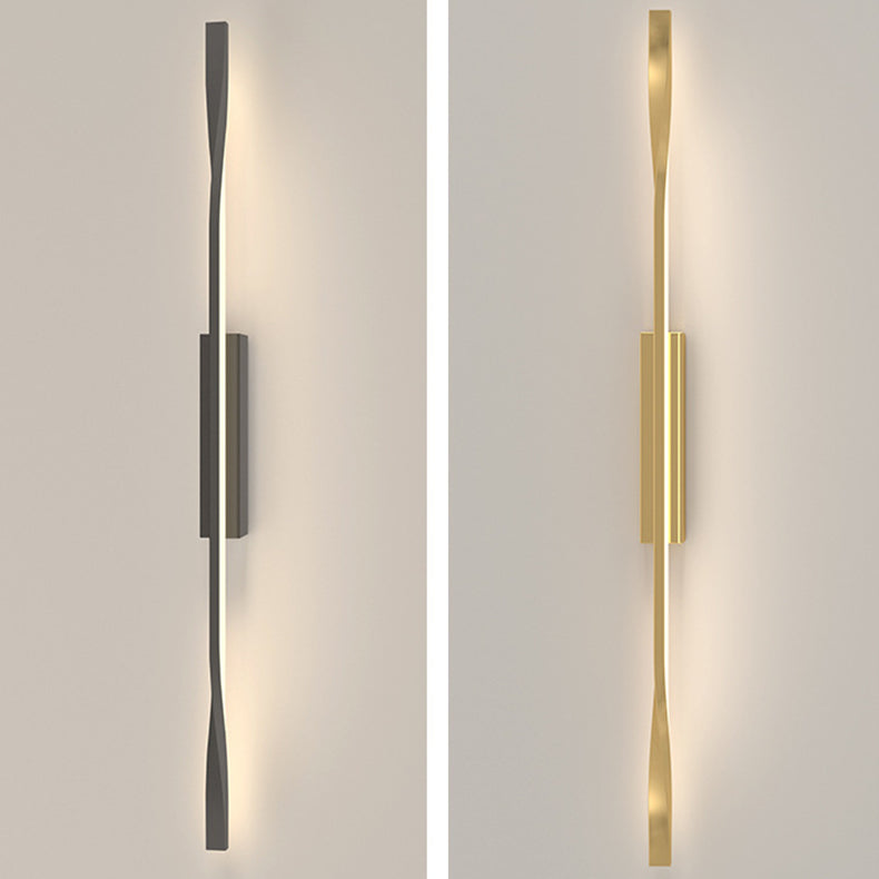 Modern Minimalist Aluminum Straight Line Silicone LED Wall Sconce Lamp For Living Room