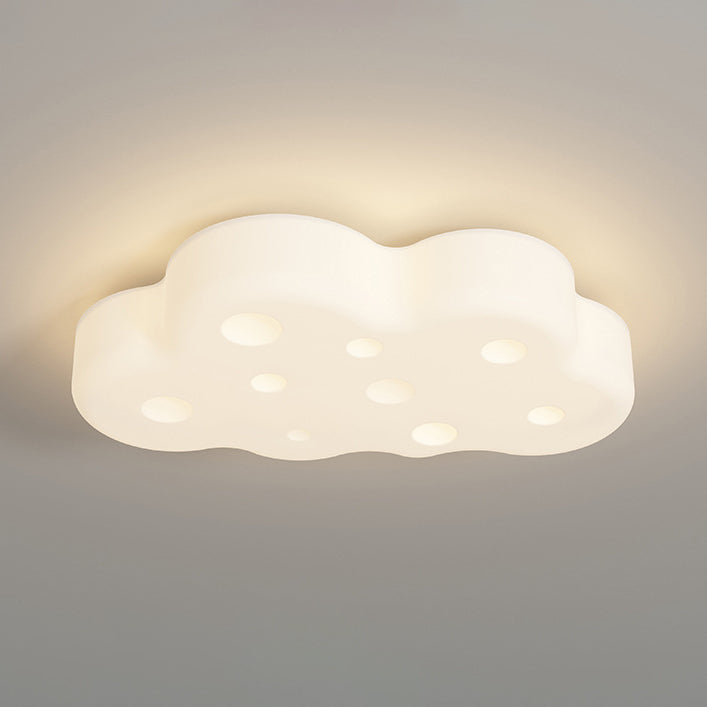 Contemporary Nordic Iron Acrylic Cloud LED Flush Mount Ceiling Light For Bedroom