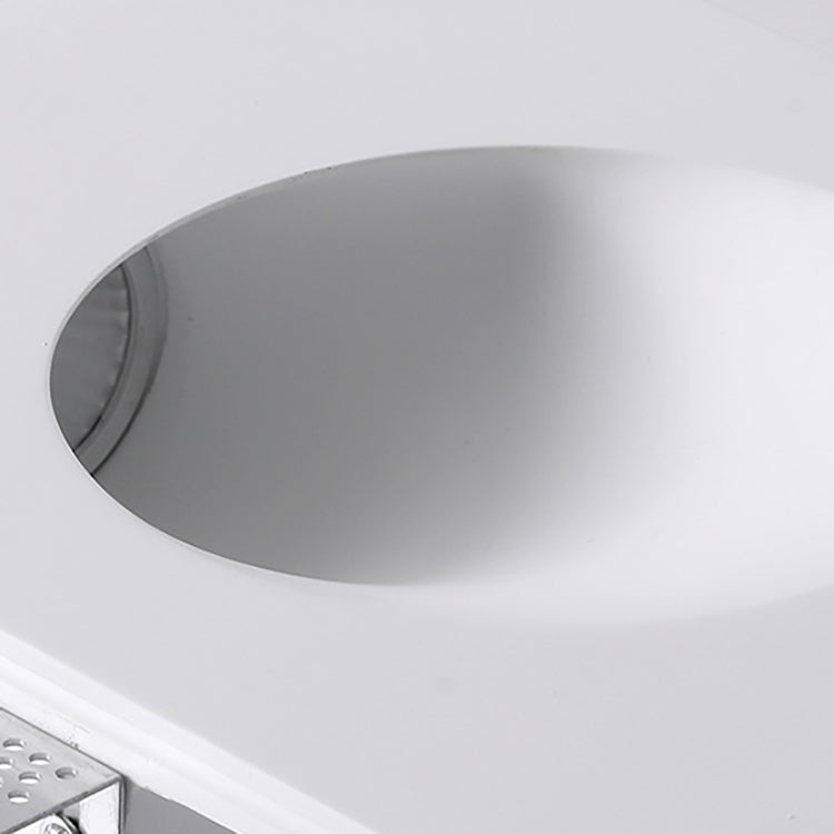 Modern Minimalist Round Aluminum Plaster LED Embedded Wall Sconce Lamp For Living Room