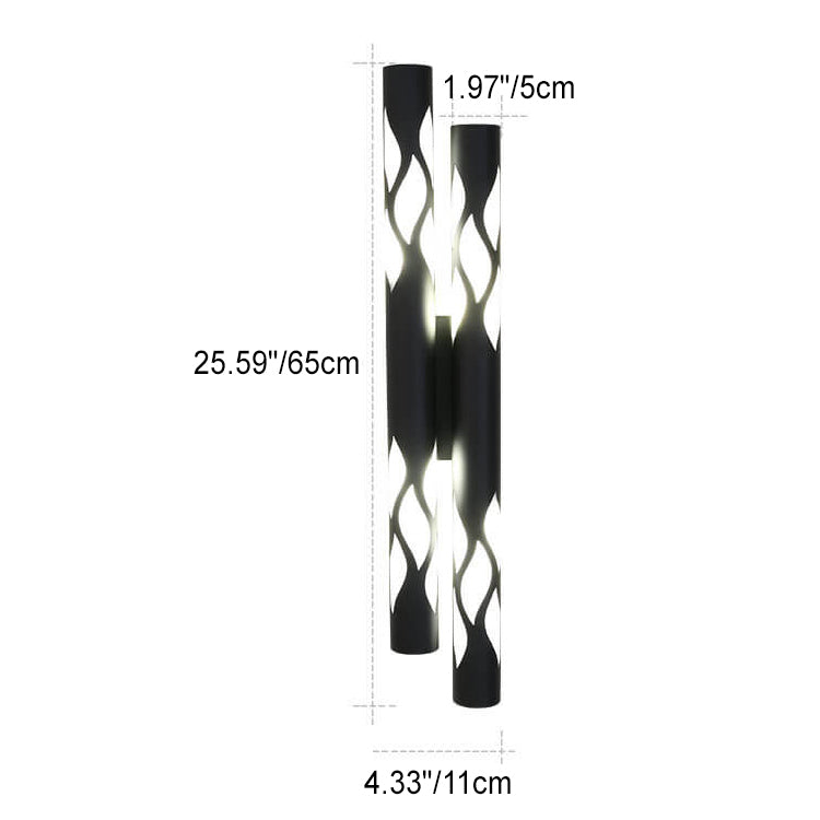 Modern Luxury Cylindrical Iron Acrylic 4-Light Wall Sconce Lamp