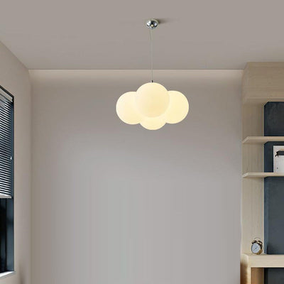 Modern Minimalist Round Ball Bubble Hardware PE 4/8 Light Chandelier For Living Room