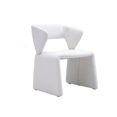 Contemporary Creative Triangle Rectangle Velvet Wood Dining Chair Backrest Armless For Dining Room