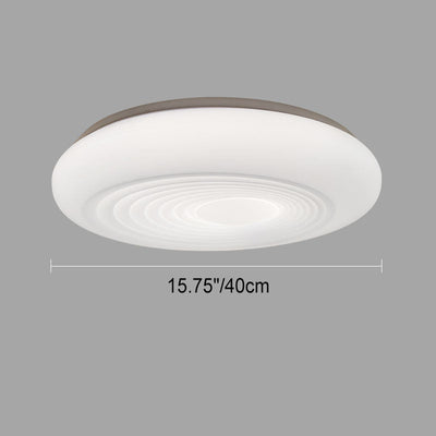 Modern Minimalist Iron Acrylic Round Shade LED Flush Mount Ceiling Light For Living Room