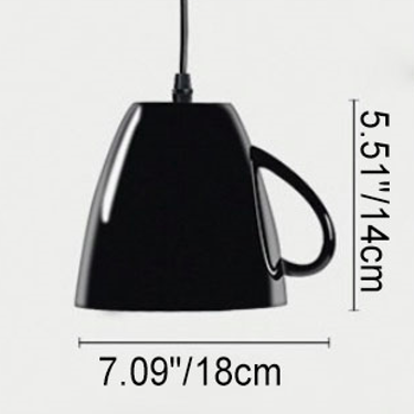 Contemporary Creative Teacup Teapot Resin 1-Light Pendant Light For Living Room