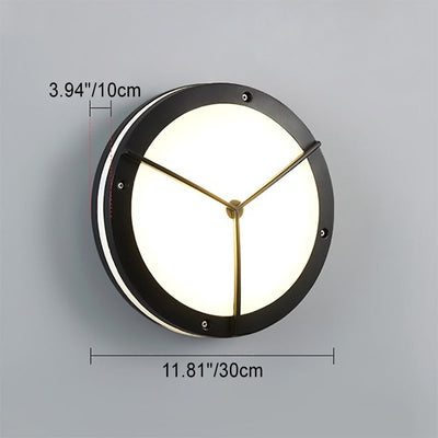 Modern Minimalist Waterproof Aluminum Acrylic Circle Round LED Outdoor Wall Light For Garden