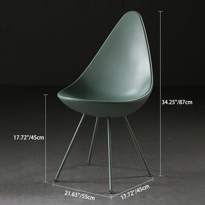 Contemporary Creative Water Drop Shape Plastic Dining Chair Backrest For Dining Room