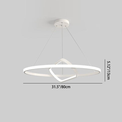 Lustres LED à géométrie de cercle minimaliste italien 