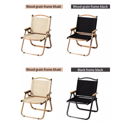 Traditional Rustic Suede Cotton Fabric Steel Square Foldable Chair Backrest For Outdoor