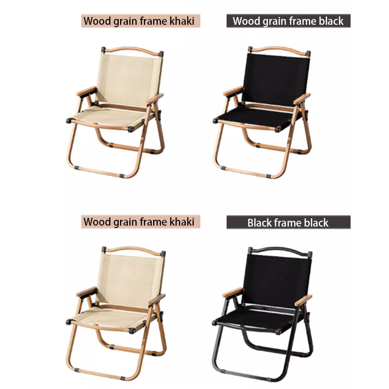 Traditional Rustic Suede Cotton Fabric Steel Square Foldable Chair Backrest For Outdoor