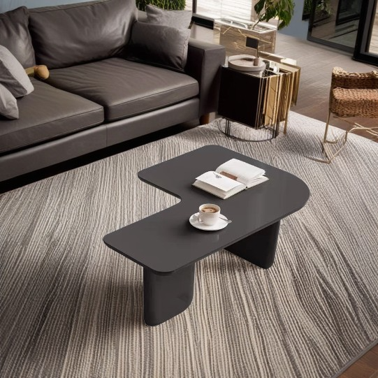 Modern Minimalist Square Rectangular Medium Density Fiberboard Coffee Table Combinable For Living Room