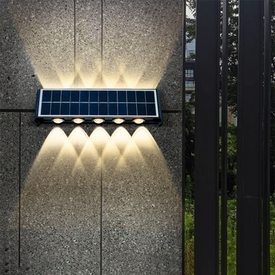 Modern Simplicity Solar Waterproof Rectangular ABS PMMA LED Wall Sconce Lamp For Outdoor Patio