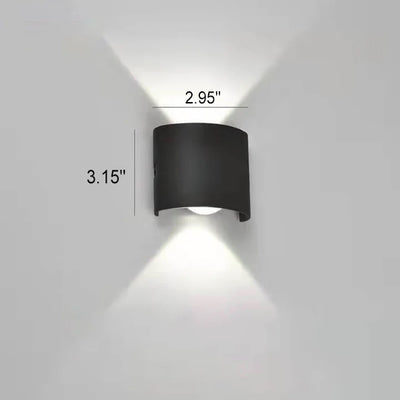 Moderne Outdoor Arc Up and Down Spotlight LED Wasserdichte Wandleuchte für den Außenbereich