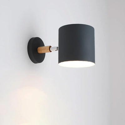 Nordic Macaron Cylinder Rotatable 1-Light Wall Sconce Lamps