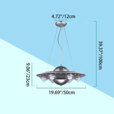 Kreative Cartoon UFO Fliegende Untertasse LED Kinder Kronleuchter