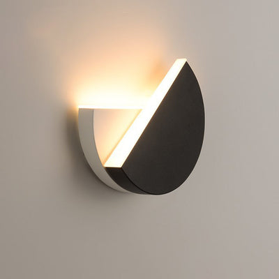 Modern Minimalist Rotatable Round Iron Acrylic LED Wall Sconce Lamp For Living Room