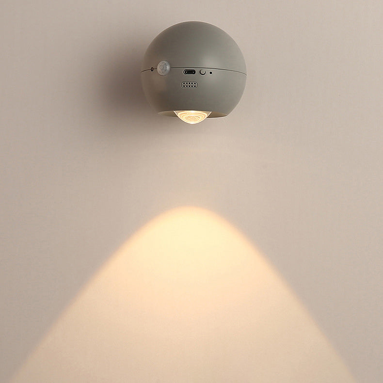 Modern Minimalist Orb USB ABS LED Wall Sconce Lamp For Bedroom