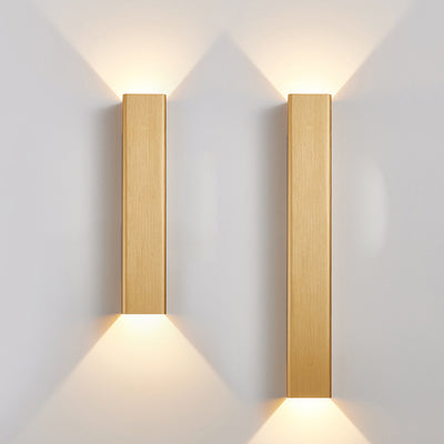 Modern Minimalist Rectangular Aluminum LED Wall Sconce Lamp For Bedroom