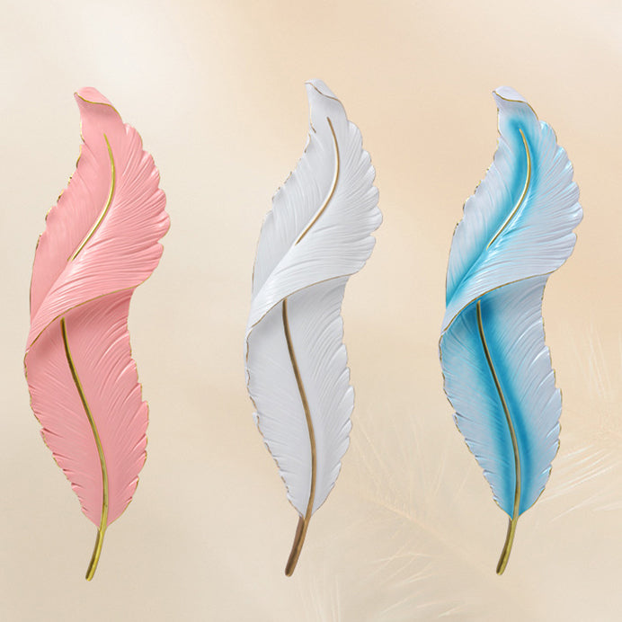 Contemporary Creative Resin Imitation Peacock Feather LED Waterproof Wall Sconce Lamp For Living Room