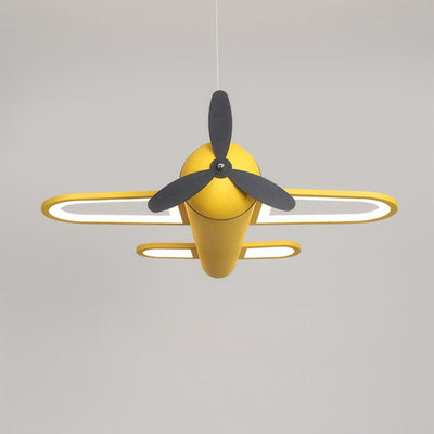 Contemporary Creative Airplane Iron Acrylic LED Pendant Light For Bedroom