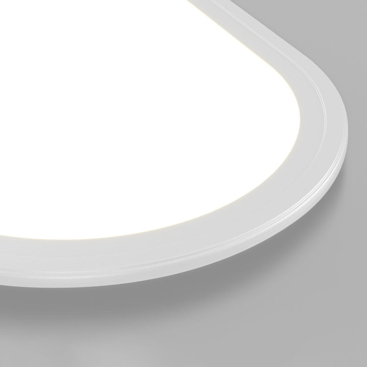 Modern Minimalist Iron Aluminum Acrylic Strip Elliptical LED Flush Mount Ceiling Light For Hallway