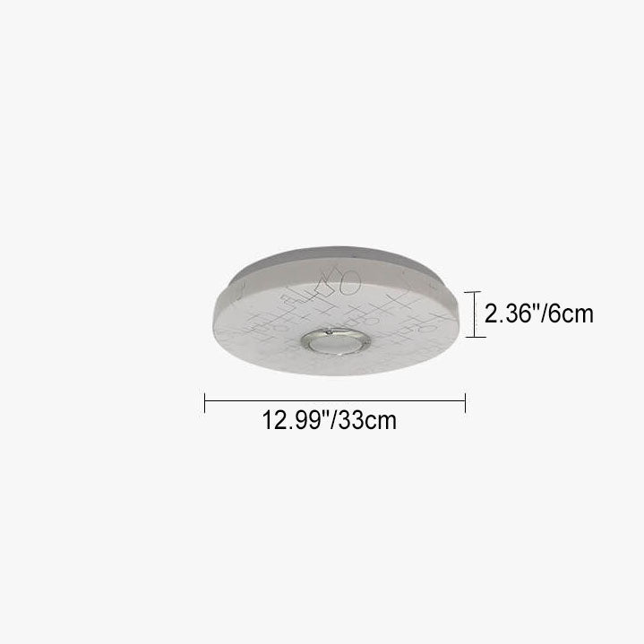 Modern Minimalist Round White APP Smart Control Bluetooth LED Flush Mount Light