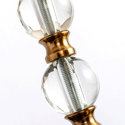 Lampe de table à 1 lumière en tissu cristal de fer trapézoïdal rond de luxe moderne pour chambre à coucher 