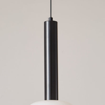 Lampe suspendue LED ronde en verre avec cadre en cuivre et minimaliste moderne, luminaire décoratif d'intérieur, idéal pour un salon