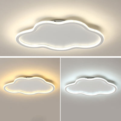 Modern Minimalist Cloudy Iron Acrylic LED Flush Mount Ceiling Light For Bedroom