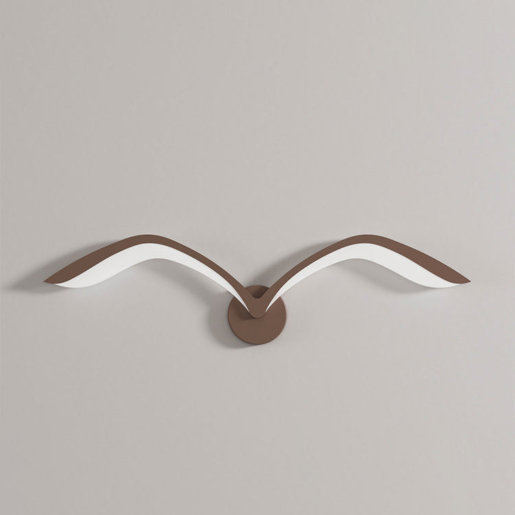 Modern Minimalist Iron Acrylic Gull Arch LED Wall Sconce Lamp For Living Room