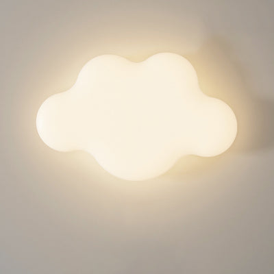 Modern Simplicity Iron PE Cloud LED Flush Mount Ceiling Light For Bedroom