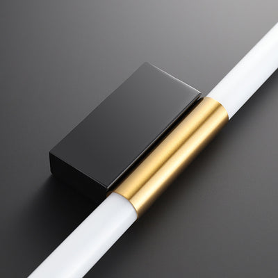 Modern Minimalist Long Cylinder Rectangle Base Iron PC LED Wall Sconce Lamp For Bedroom