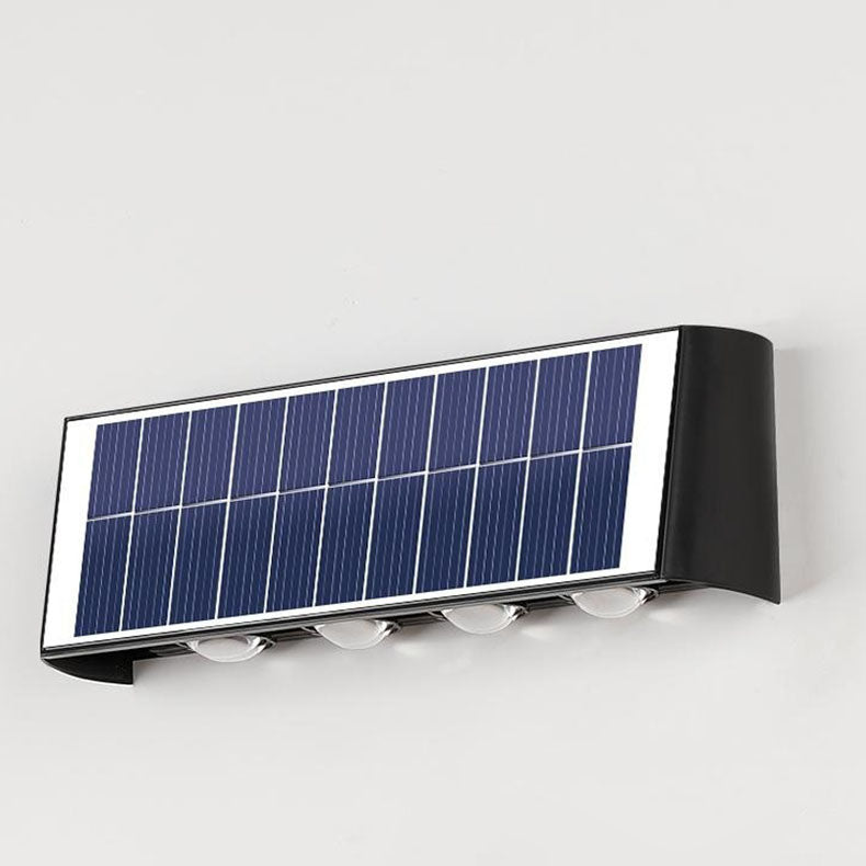 Modern Simplicity Solar Waterproof Rectangular ABS PMMA LED Wall Sconce Lamp For Outdoor Patio