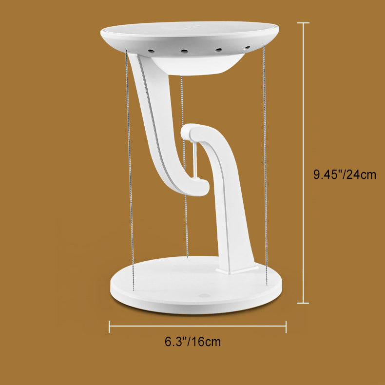 Contemporary Creative Round Suspended Plastic LED Table Lamp For Bedroom