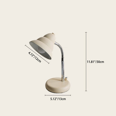 Contemporary Retro Adjustable Cone USB Iron 1-Light Table Lamp For Bedroom