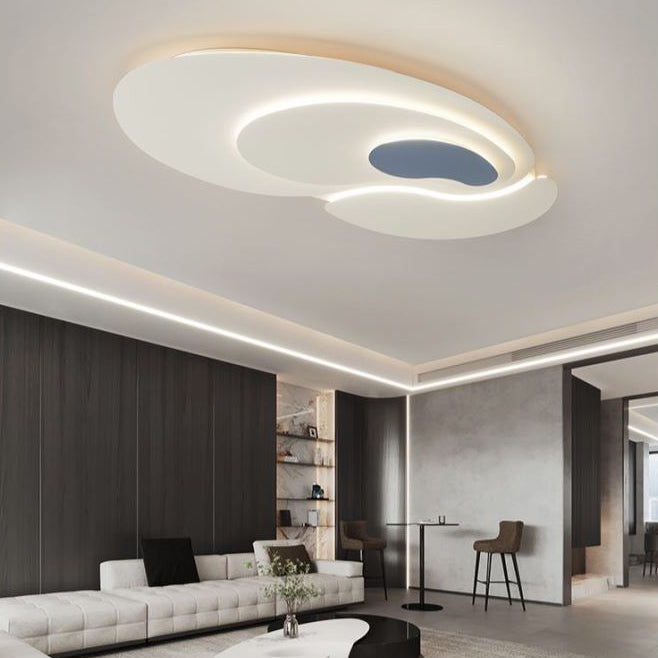 Modern Minimalist Round Iron LED Flush Mount Ceiling Light For Living Room