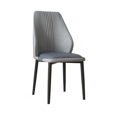 Contemporary Scandinavian Square Fabric Steel Dining Chair Backrest Armless For Dining Room