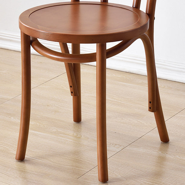 Contemporary Retro Rattan Beech Wood Metal Round Arched Dining Chair Backrest For Dining Room