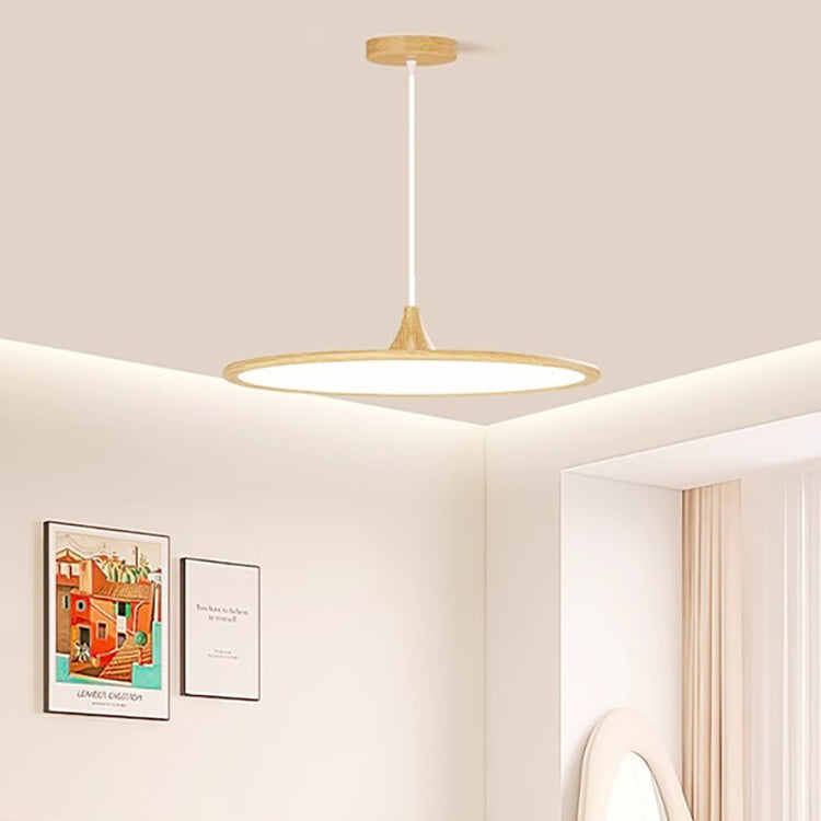 Contemporary Scandinavian Round Iron Aluminum Acrylic LED Pendant Light For Bedroom