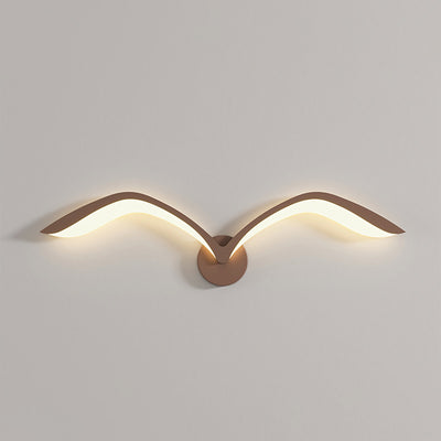 Modern Minimalist Iron Acrylic Gull Arch LED Wall Sconce Lamp For Living Room