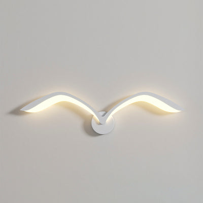 Modern Minimalist Iron Acrylic Gull Arch LED Wall Sconce Lamp For Living Room