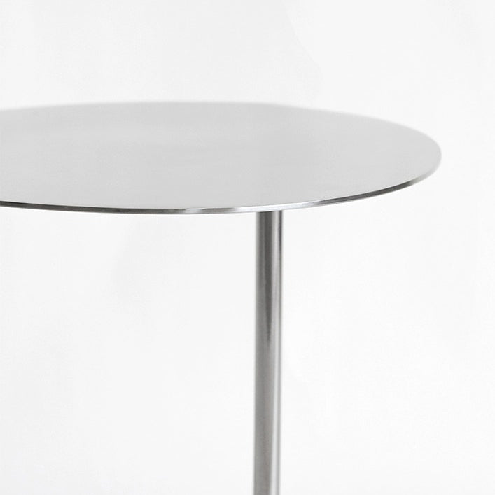 Modern Minimalist Round J-Shaped Stainless Steel Coffee Table For Living Room